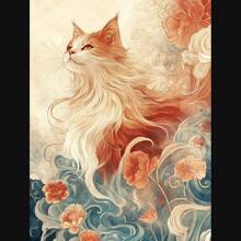 1pc/3PCS Wall Arts Posters: Divine Beasts, Cats, Cat Enthusiasts, Cute Suitable For Residential And Dormitory Walls, Living Room And Bar Decoration, Dining Room Or Bathroom, Room Decoration, High Quality Without Frame, Canvas Art For Indoor/Outdoor Use, Frameless/Framed ,Wall Art With Frame