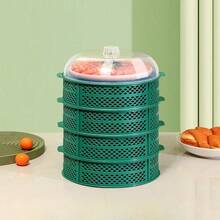 New Hollow Vegetable Cover, Multilayer Food Strainer Basket, Rice/Food Cover, Tabletop Cover, Dust Cover, Anti-Fly Leftover Food Storage Container - Multicolor - View 14