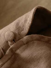 艺术亚麻马甲外套新款单排扣叠层无袖上衣极简短款女式上衣，夏季亚麻女裙，复古波西米亚风半身裙