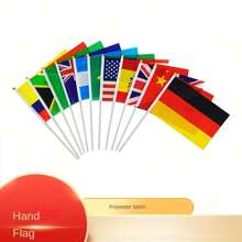 10pcs Mini Australian Flag, Polyester Material, Suitable For Festivals, Parties And Garden Decor