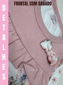 Girl's Winter Casual Comfortable Sweatshirt Set - Rosa vieja - Ver 7