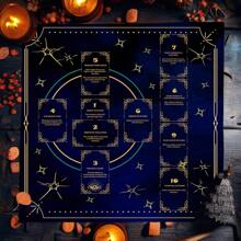 1pc Celtic Cross Star Tarot Cloth, Altar Cloth, Witchcraft Pendulum Mat, Divination Astrology Card Tablecloth, Home Decor