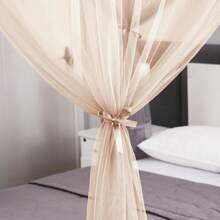 Mengersi Mosquito Net For Bed Canopy With Zipper,Canopy Bed Curtains Single Full,Queen King Size Bed,Mosquito Netting For Patio,Camping,Bug Net For Camping,White - Ivory - View 2