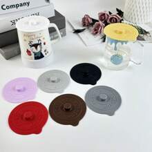 Simple Ins Silicone Cup Lid Universal Round Ceramic Cup Lid/Tea Cup/Water Cup/Mug Lid Dust-Proof Seal Cup Lid/Reusable Glass Cup Lid/Coffee Cup Lid/Simple Mug Glass Ceramic Cup Dust-Proof Cover/Water Cup Universal Lid/Silicone Cup Lid.