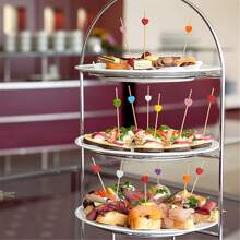 100/200 pièces Pics à cocktail en forme de cœur en bambou - Cure-dents jetables pour fruits et amuse-gueules, convient pour les mariages, les fêtes et les célébrations