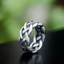 Men's Titanium Steel Hollow Design Rings, Fashionable Punk Style Index Finger Rings - Grey - View 16