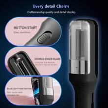 Automatic Hair Repair Split End Removal Trimmer, 2-In-1 Rechargeable Hair Trimmer And Split End Remover,Removes Split Ends And Makes Hair Healthy And Shiny, USB Rechargeable Portable Hair Clippers For Damaged Hair,Portable Hairdresser Tool For Home Use, Ideal Men's And Women's Grooming Tool, Perfect Gift For The Holidays!