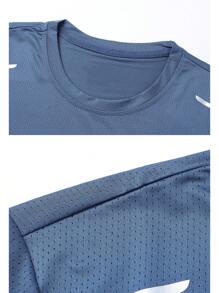 1 Men's Round-Neck Loose-Fit Breathable Sports Short-Sleeve T-Shirt