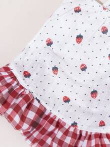 一套宠物薄纱礼服，带蝴蝶结，可爱印花宠物婚纱，弹力网纱公主裙，适合猫狗 - 彩色 - 查看 5