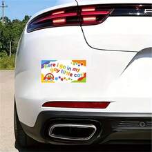 "1 Miếng dán quà tặng sáng tạo bền bằng nhựa vinyl chống thấm nước có thể tháo rời 7 inch - Miếng dán xe cầu vồng LGBTQ Pride 'Here I Go In My Gay Little Car' vui nhộn dành cho máy tính xách tay, ốp điện thoại, bàn làm việc, đồ trang trí tường ký túc xá, tủ lạnh, khung gương, hành lý, ván trượt, hộp đựng đồ nghề, xe máy, cửa sổ sau ô tô, cản, bàn làm việc, thư mục, v.v.""Miếng dán nhựa vinyl cầu vồng" - Nhiều màu - Xem 5