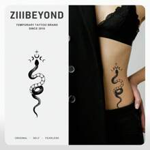 Waterproof Vivid Mystical Snake Themed Temporary Tattoos, Long-Lasting Sexy Party Tattoo, Artist Original Design