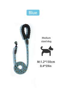 1pc Nylon Glow-In-The-Dark Dog Leash With Foam Handle, Multi-Size Pet Walking Lead, Suitable For Small, Medium And Large Dogs - Multicolor - View 9