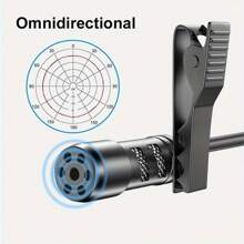 1pc Lavalier Microphone With Type-C/3.5mm/Lightning Port, Mini Portable Compact Microphone For Live Streaming, Mobile Phone, Computer Recording, Noise-Proof Lapel Clip-On Microphone Compatible With Iphone Android Phone For Summer Vacation, Audio/Video Recording, Interviews, Gaming & Live Streaming Mini Microphone