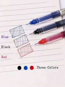 10/20pcs Liquid Ink Gel Pens, Quick Dry Signature Ink Pens, 0.5mm Black/Blue/Red Ink, For School/Office Use Back To School - Multicolor - View 4