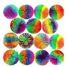 2 件/4 件/6 件/8 件迷你感官玩具套装 - 球、弹力球、彩虹绒球和粘球减压玩具 - 节日派对礼物！塑料球、摇摆球套装、弹力球、青少年圣诞礼物、感官玩具、球、弹力球、感官玩具、减压球 - 彩色 - 查看 12