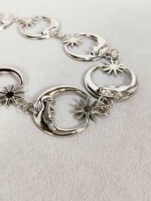 1pc 140cm Gold Moon Big Size Chain Decorative Waist Belt Suitable For Dresses, Jeans, Casual, Party Occasion For Women - Gold - View 10