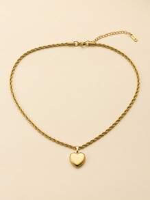 3 Peças Conjunto de Colar Gargantilha com Pingente de Coração Elegante e da Moda, Elementos em Aço Inoxidável Banhados a Ouro 18k, Adequado para Uso Diário, Encontros, Casamento, Noivado, Feriados, Presente Exquisito de Jóias, Presente para o Dia das Mães