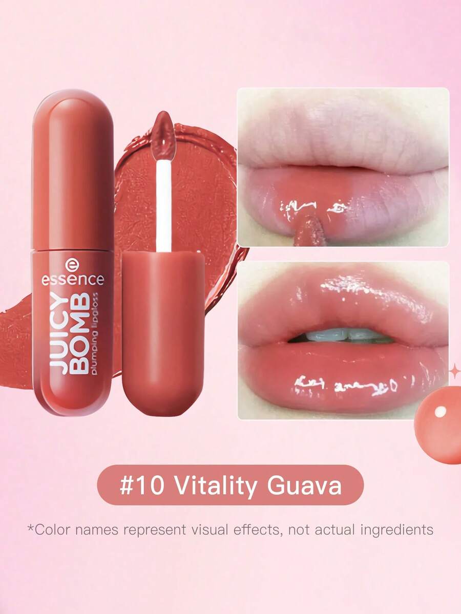 Brillo de labios Essence JUICY BOMB Plumping de 2.6ml en el tono 10 Cheerful Guava - 10 Yuanqi Guayaba - Ver 1