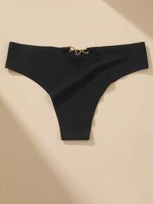 VKME 4 Pezzi / Set Brasiliana a vita bassa da donna, Biancheria intima da donna senza cuciture e sexy