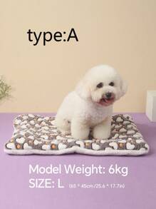 A Polyester Fiber, Cute-Style, Breathable, Washable, Thick Pet Bed Pad, Suitable For Small And Medium Cats And Dogs All Year Round (Suitable For Happy Dogs Like Teddy/Teddy Bear, Not Suitable For Large Dogs)