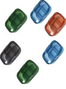 Travel Pill Box Extra Large Pill Organizer 2 Times A Day Weekly XL AM PM Pill Case 1 Day Pill Box Twice A Day Oversized Daily Medicine Organizer For Vitamins Big Pill Container Medication Dispenser (Rainbow)