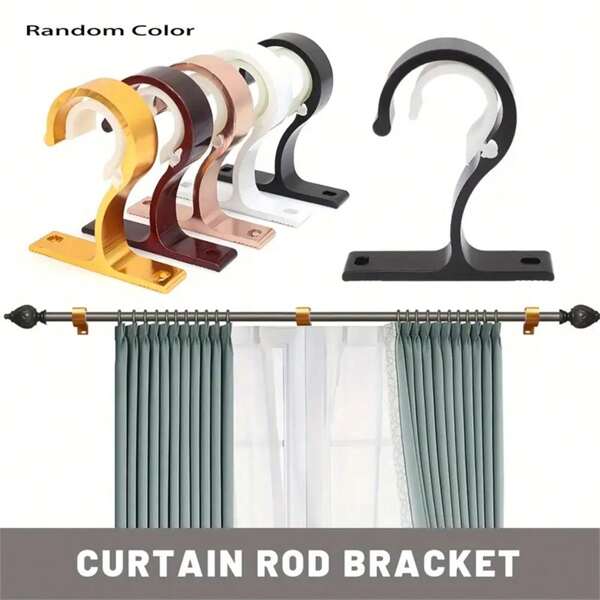 2 Stück Vorhangschienen-Halterungen, haltbare Aluminiumlegierung Vorhang-Halterung, Wohndeko Accessoires Raumdekoration Wohnzimmer Dekoration Vorhänge