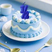 1pc 1/2 Shape Math Creative Candle, Suitable For Birthday Party, Wedding Anniversary Celebration Cake Topper, Birthday Candle, Party Mini Candle, Baking Decor, Dessert Party, Numeral Candle, Cute Candle, Also Applicable For Women's Birthday Party, Girlfriend Gathering