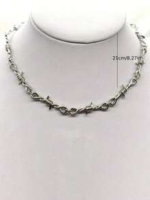 1 chiếc vòng cổ choker gai cổ điển, vòng cổ xương đòn gai, dây xích eo thời trang, vòng cổ nam phong cách Punk Street Hip-Hop, quà tặng ngày lễ tình nhân, thích hợp cho tiệc tùng và đeo hàng ngày - Nhiều màu - Xem 4