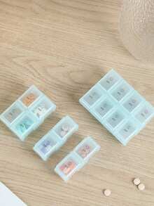 1pc New Removable & Separable Plastic 8-Compartment Storage Box, Dust-Proof Jewelry Organizer - View 2