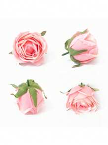 10pcs High-Quality Realistic Artificial Rose Heads, Home Textile Floral Decor & DIY Crafts, Suitable For Christmas, Halloween, Easter, Thanksgiving