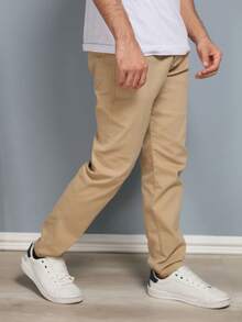 Estone Men's Skinny Jeans With Elastane - Brown - View 2