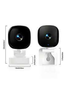 Telecamera di sicurezza intelligente, Wi-Fi 2,4 GHz, visione notturna a colori, audio bidirezionale, rilevamento del movimento, videosorveglianza interna/esterna 480p, montaggio a parete, alimentata USB, archiviazione su scheda TF/cloud, ideale per casa, animali domestici, regali di Natale