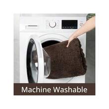 Bathroom Rug Runner 24x60 Inch, Soft Thick Absorbent Microfiber Bath Rugs For Bathroom, Machine Washable, Shaggy Plush Non Slip Bath Mat For Tub, Shower Floor, Quick Dry Mats, Navy - Brown - View 5