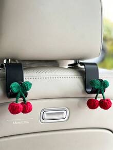 2pcs Car Storage Cherry Hook Car Rear Seat Back Hook Car Interior Storage Supplies - one-size - View 4