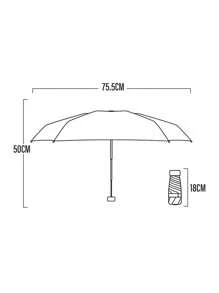 1 pièce Parapluie compact et super léger avec peinture à l'huile, parapluie pliable anti-UV pour le soleil et la pluie, portable et pratique