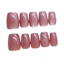 Pearlescent High-End Nail Polish Stickers Cat Eye Metallic Nail Decal, Removable Luxury Solid Color Nail Strips, Elegant & Simple