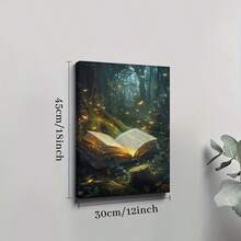 1pc Magic Forest, Glowing Books, Fantasy Art Style Canvas Wall Art Framed Wall Decor Art Painting Posters Pictures Modern Minimalist Artwork Home Decoration For Kitchen Living Room Bedroom Bathroom Office - Multicolor - View 8