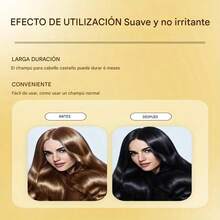 Shampoo Tinte Cubre Canas Y Barba Café Oscuro o Negro Natural Argán 420 ml , Negro natural VOJO 500ml,Coconut Black 500ml ,Marron Oscuro VOJO Argán 500ml - Negro puro - Ver 11