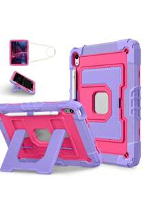 Military Industry Anti-Fall 1pc Large Stand Tablet Case Compatible With IPad Mini6 (2021) / Mini7 (2024), IPad 10.2 7th 8th 9th (2019/2020/2021), IPad 10th 10.9 (2022)/IPad(A16) 11" (2025), IPad Air4 10.9 (2020), IPad Air5 10.9 (2022), IPad Air 11" M2/M3 (2024/2025), With Pencil Slot