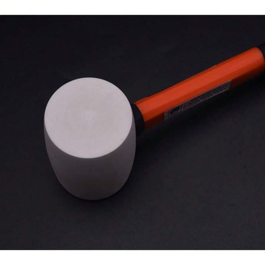 Local Delivery-Durable Hammer For Flooring Camping Tent Stakes Woodworking Pavers - Ergo Grip Handle - Flat Surface Head 16 Oz,Edward Tools White Rubber Mallet Hammer - Non Marking - - White - View 1