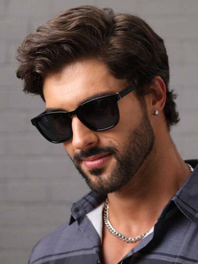 POLASUP 1 bucată ochelari de soare clasici cu lentilă polarizată (include husă pentru ochelari, cârpă de curățat, șnur) potriviți pentru șofat, vacanță în debarcaderul australian, stil stradal boho-chic, vacanță, plajă în aer liber, navetă, călătorie vintage, unisex