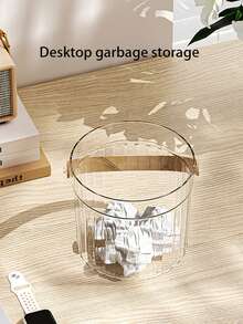 1 件亚克力冰块篮野餐手提袋家用客厅储物箱桌面收纳水果篮 - 彩色 - 查看 9