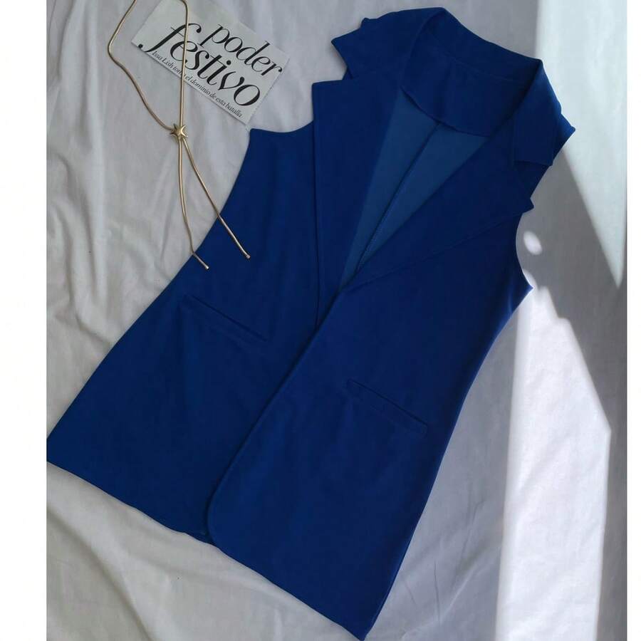 Women Lightweight Blazers - Blue - View 1