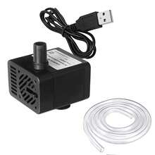 50 GPH 迷你潜水泵，3W 超静音喷泉水泵，带 1M 管道和流量调节功能，小型喷泉泵 200L/H，扬程 3.28 英尺高，鱼缸、池塘、水培、黑色雕像、水族馆、桌面喷泉、室内或室外池塘喷泉 - 黑色 - 查看 1