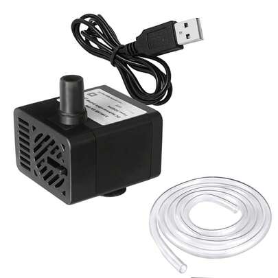 50 GPH mini dränkbar pump, 3W ultratyst fontänvattenpump, med 1M slang och flödesjusteringsfunktion Liten fontänpump 200L/H med 3,28 fot höglyft, akvarium, damm, hydrokultur, statuary black, akvarier, bordsfontän, inomhus- eller utomhusdamm