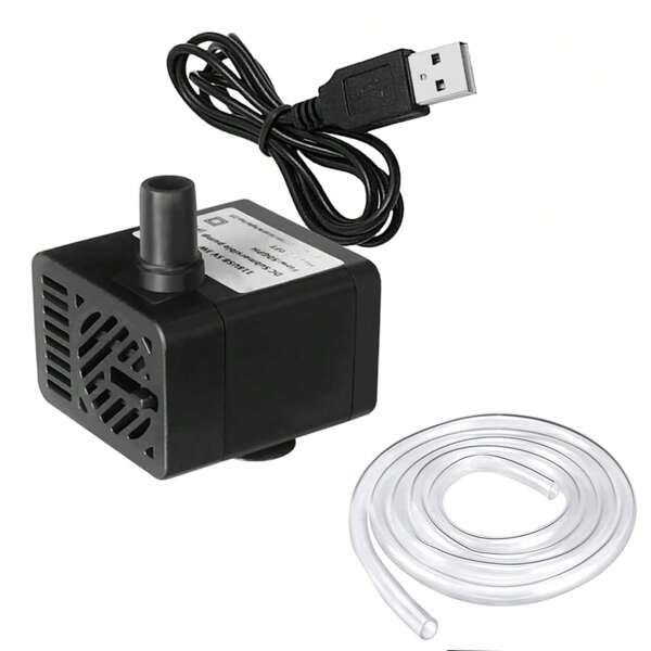 50 GPH Mini Submersible Pump, 3W Ultra Quiet Fountain Water Pump, With 1M Tubing And Flow Adjustment Function Small Fountain Pump 200L/H With 3.28ft High Lift, Fish Tank, Pond, Hydroponics, Statuary Black, Aquariums, Tabletop Fountain, Indoor Or Outdoor Pond Fountain