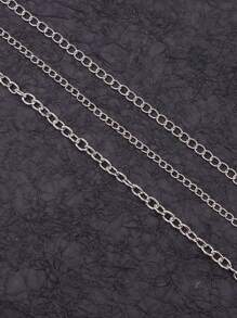 1pc Fashion Pendant Multi-Layer Metal Pants Chain, Suitable For Casual Wear, Outdoor, Sports, Vacation, Travel, Graduation Gift, Party Outfit Accessory