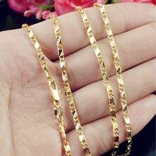 Dây chuyền mặt phẳng 2mm tông vàng thanh lịch - Món quà hoàn hảo cho Giáng sinh và sinh nhật, Thiết kế thời trang - Vàng - Xem 2