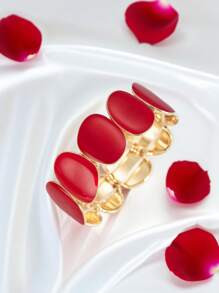 1 pièce Bracelet de design simple et élégant rouge, accessoire de bijouterie de haute qualité pour une utilisation quotidienne des femmes, cadeau