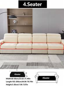 1 件弹力加厚沙发座垫套，现代简约四季防滑全包裹防尘可洗沙发套，适用于 L 型和 1/2/3/4 座沙发、转角沙发、宠物友好型装饰 - 米色 - 查看 17